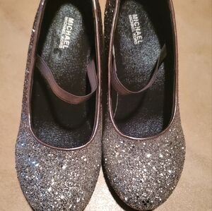 Michael Kors Kids Sparkly Dress Shoes - Silver Glitter